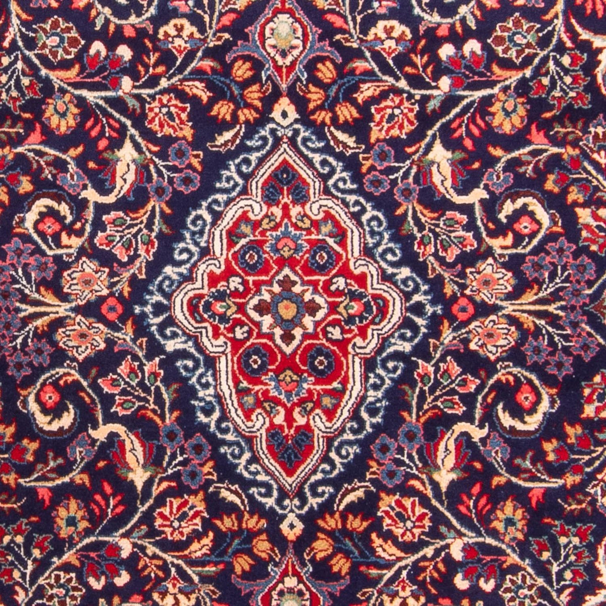 Tapis persan - Classique - 211 x 137 cm - bleu foncé