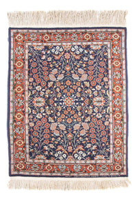 Tapis oriental - Hereke - 107 x 82 cm - bleu foncé