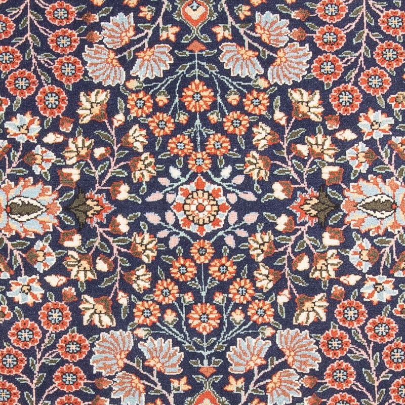 Tapis oriental - Hereke - 107 x 82 cm - bleu foncé