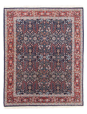 Tapis oriental - Hereke - 230 x 176 cm - bleu foncé