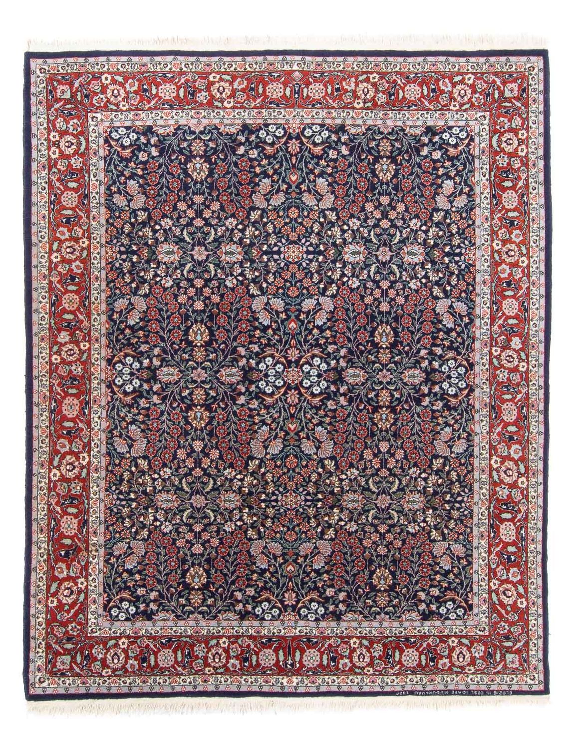 Tapis oriental - Hereke - 230 x 176 cm - bleu foncé