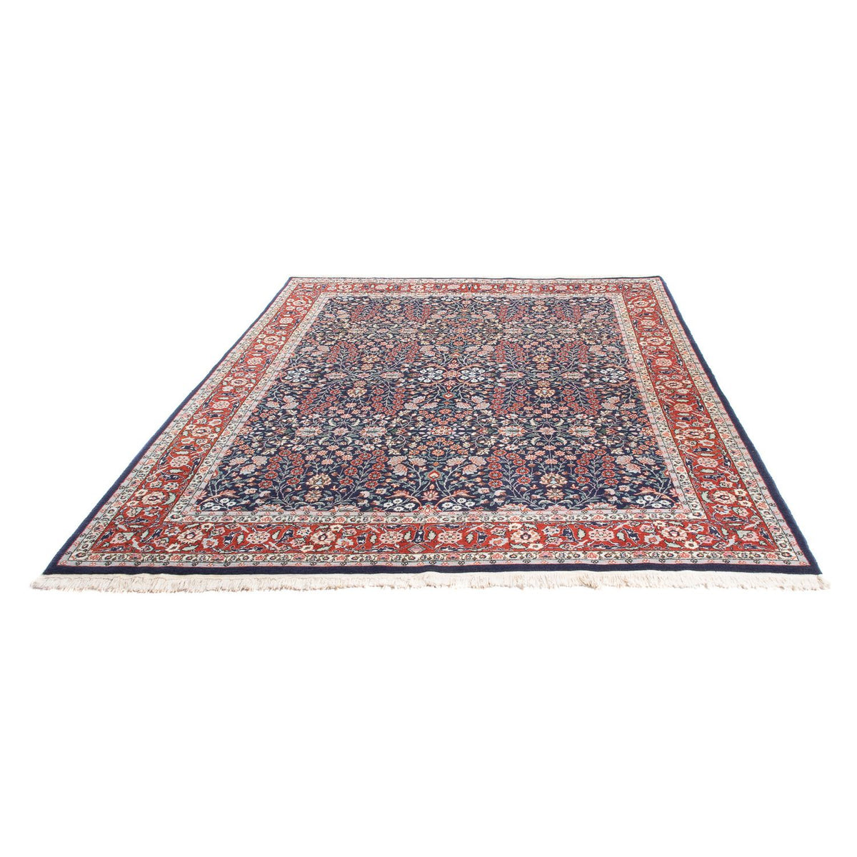 Tapis oriental - Hereke - 230 x 176 cm - bleu foncé