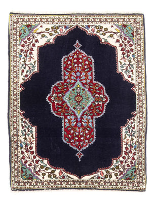 Tapis persan - Tabriz - Royal - 96 x 76 cm - bleu foncé