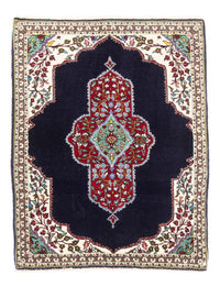 Tapis persan - Tabriz - Royal - 96 x 76 cm - bleu foncé
