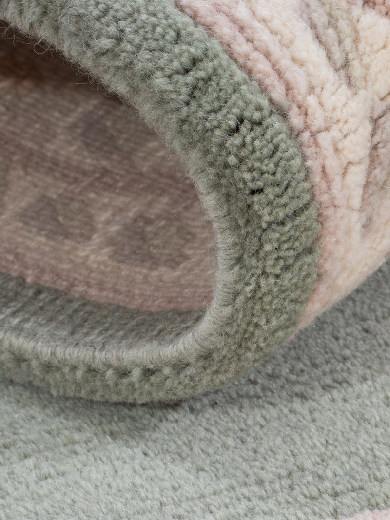 China Teppich - 140 x 70 cm - olivgrün