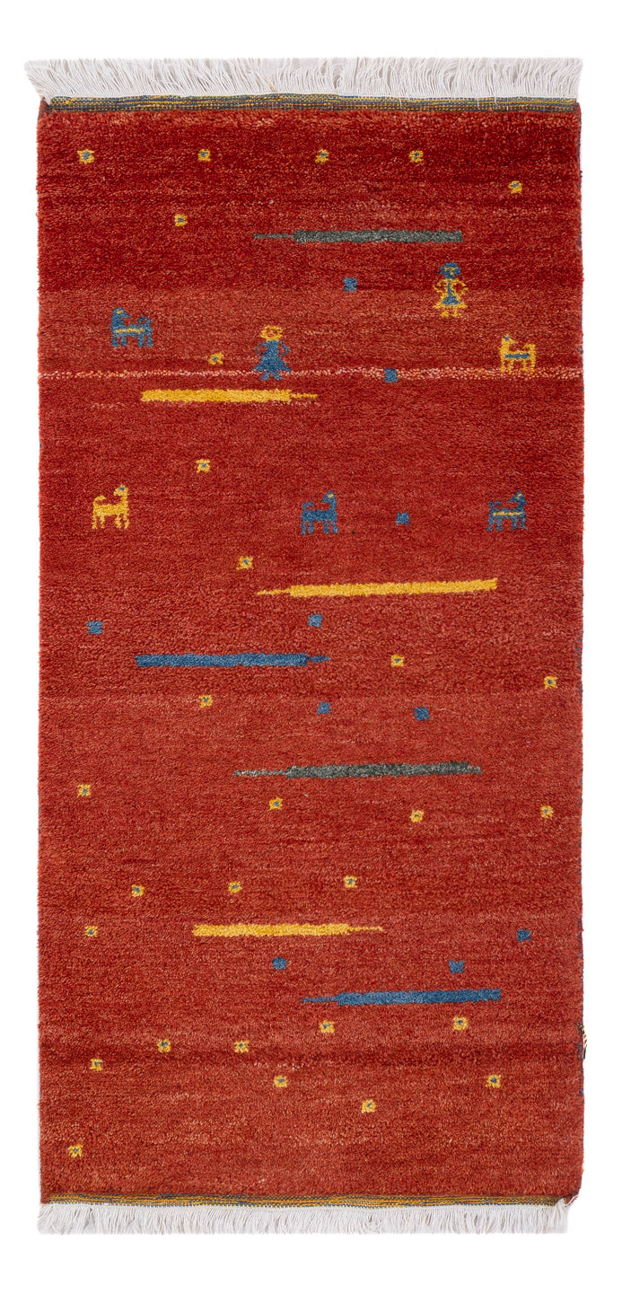 Tapis Gabbeh - Indus - 140 x 70 cm - caramel