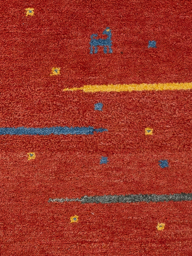 Tapis Gabbeh - Indus - 140 x 70 cm - caramel