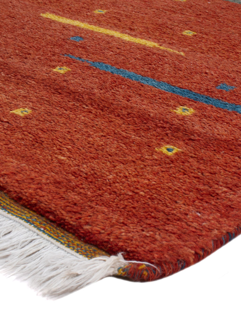 Tapis Gabbeh - Indus - 140 x 70 cm - caramel