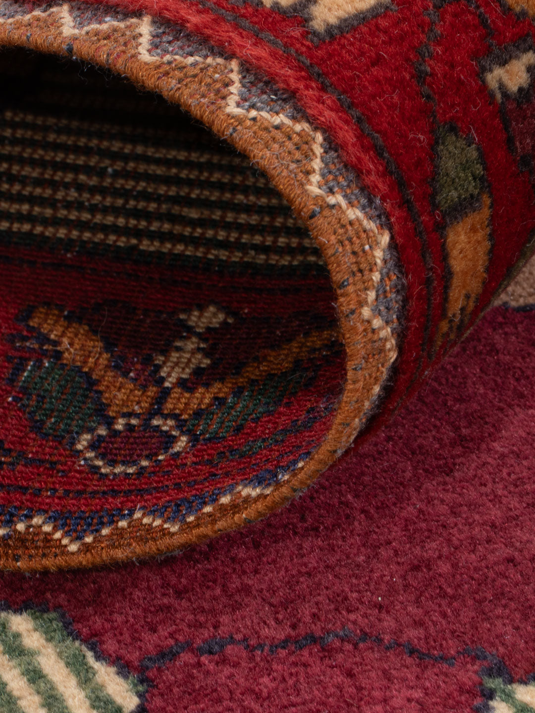 Tapis afghan - 154 x 94 cm - caramel
