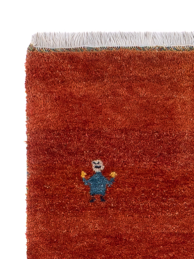 Tapis de couloir Tapis Gabbeh - Indus - 300 x 80 cm - caramel