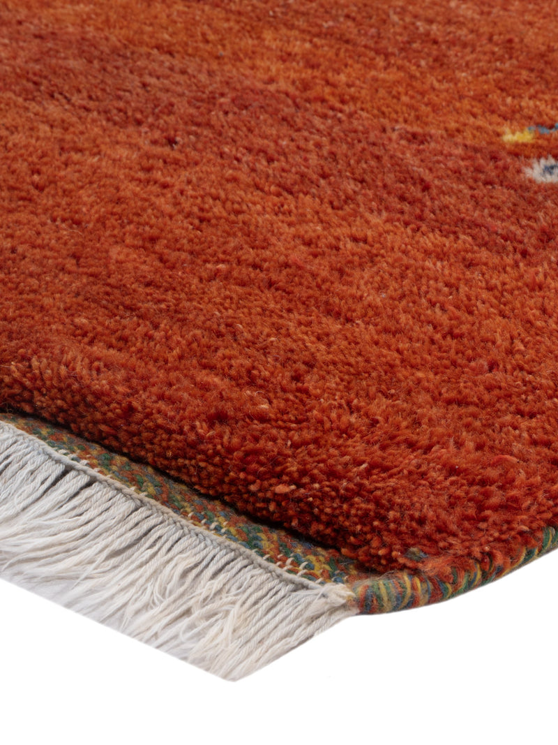 Tapis de couloir Tapis Gabbeh - Indus - 300 x 80 cm - caramel