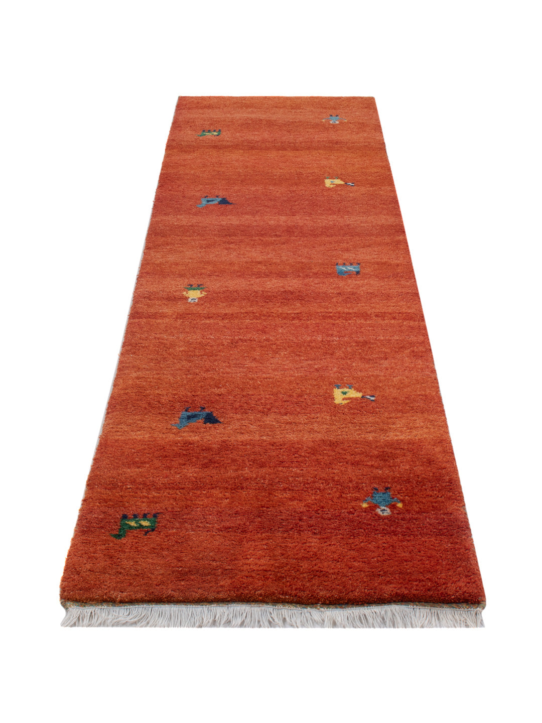 Tapis de couloir Tapis Gabbeh - Indus - 300 x 80 cm - caramel