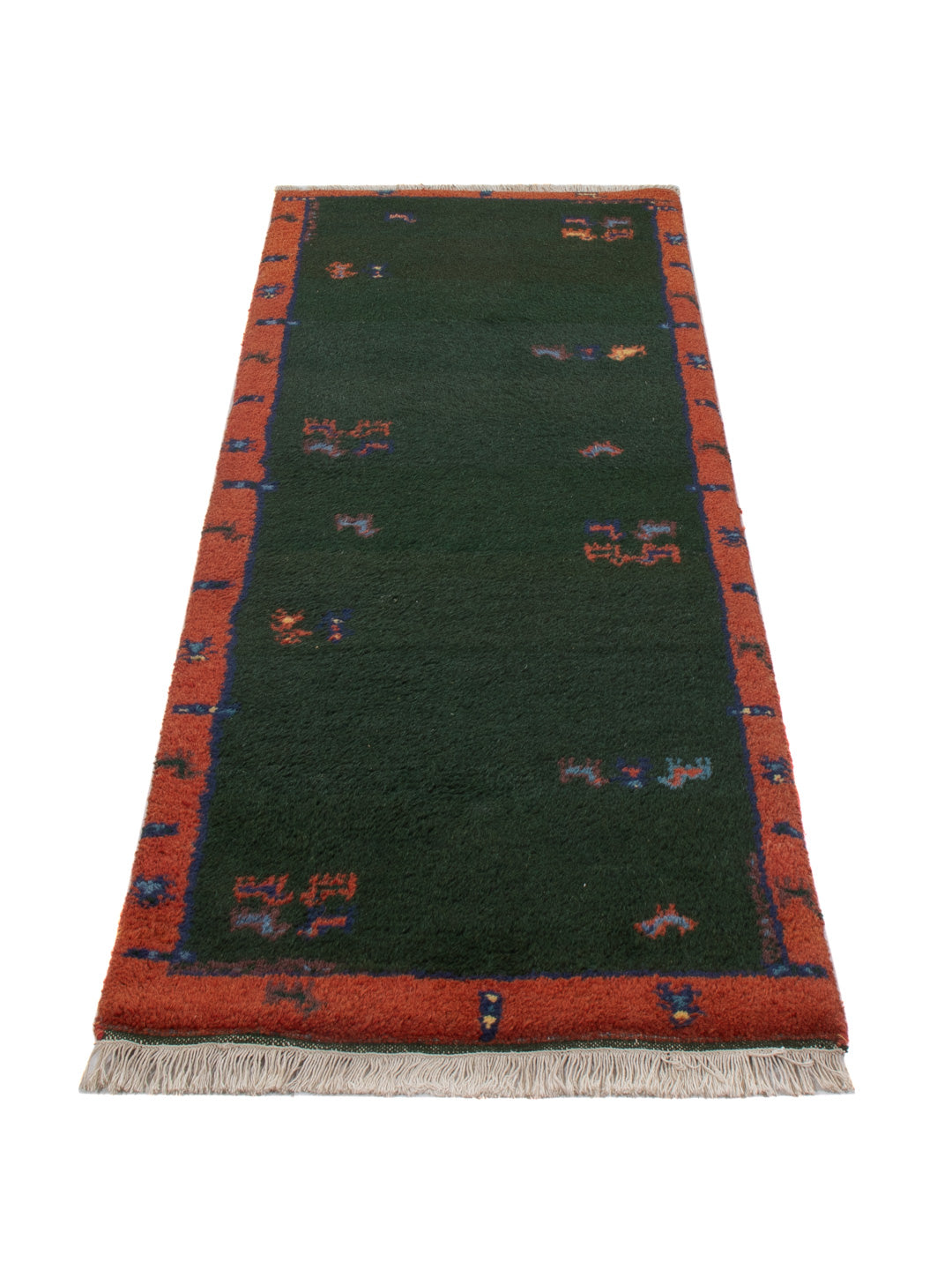 Tapis de couloir Tapis Gabbeh - Indus - 200 x 75 cm - caramel