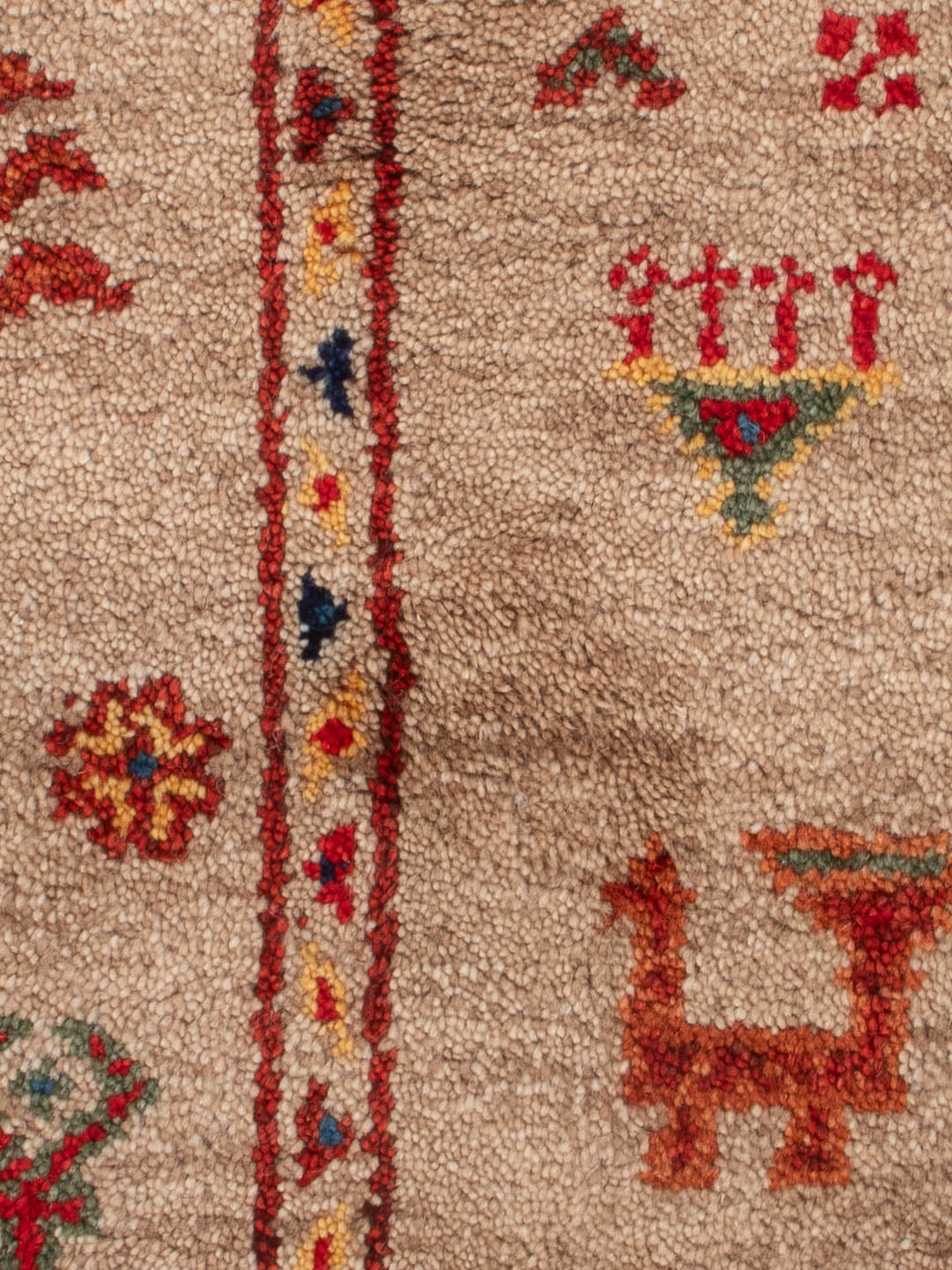 Gabbeh Teppich - Indus - 90 x 60 cm - hellbeige