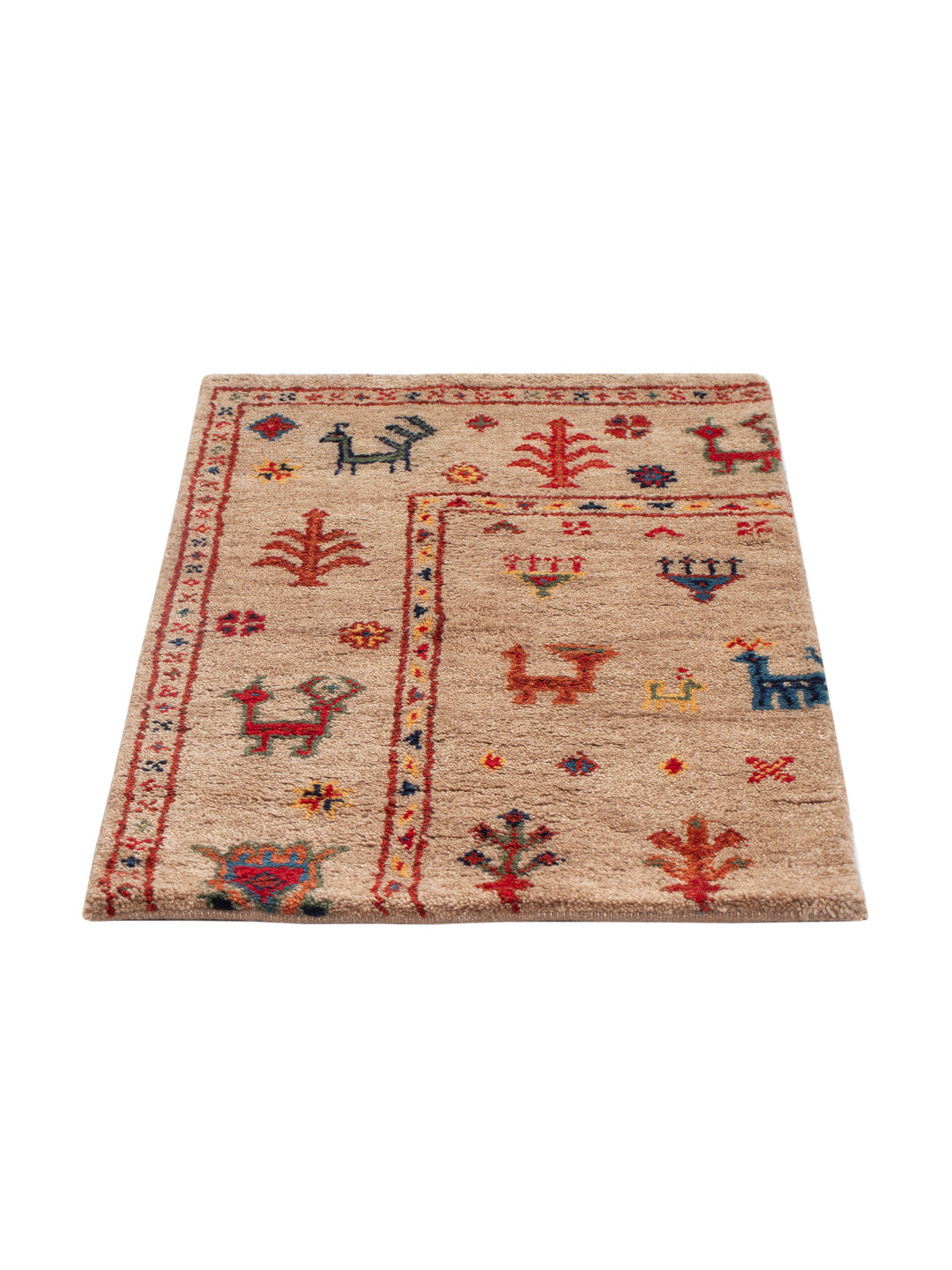 Gabbeh Teppich - Indus - 90 x 60 cm - hellbeige