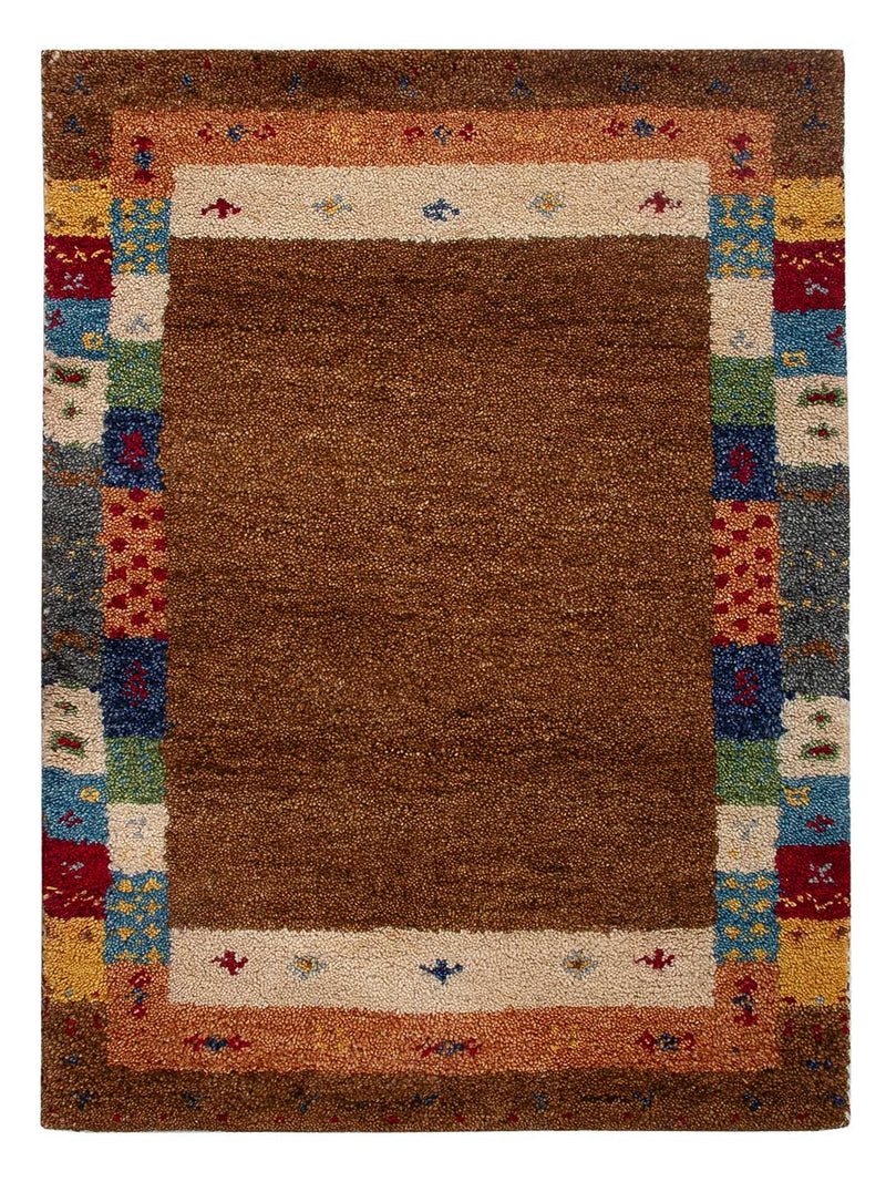 Tapis Gabbeh - Indus - 90 x 60 cm - caramel