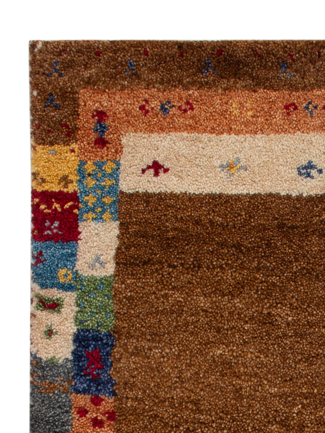 Tapis Gabbeh - Indus - 90 x 60 cm - caramel