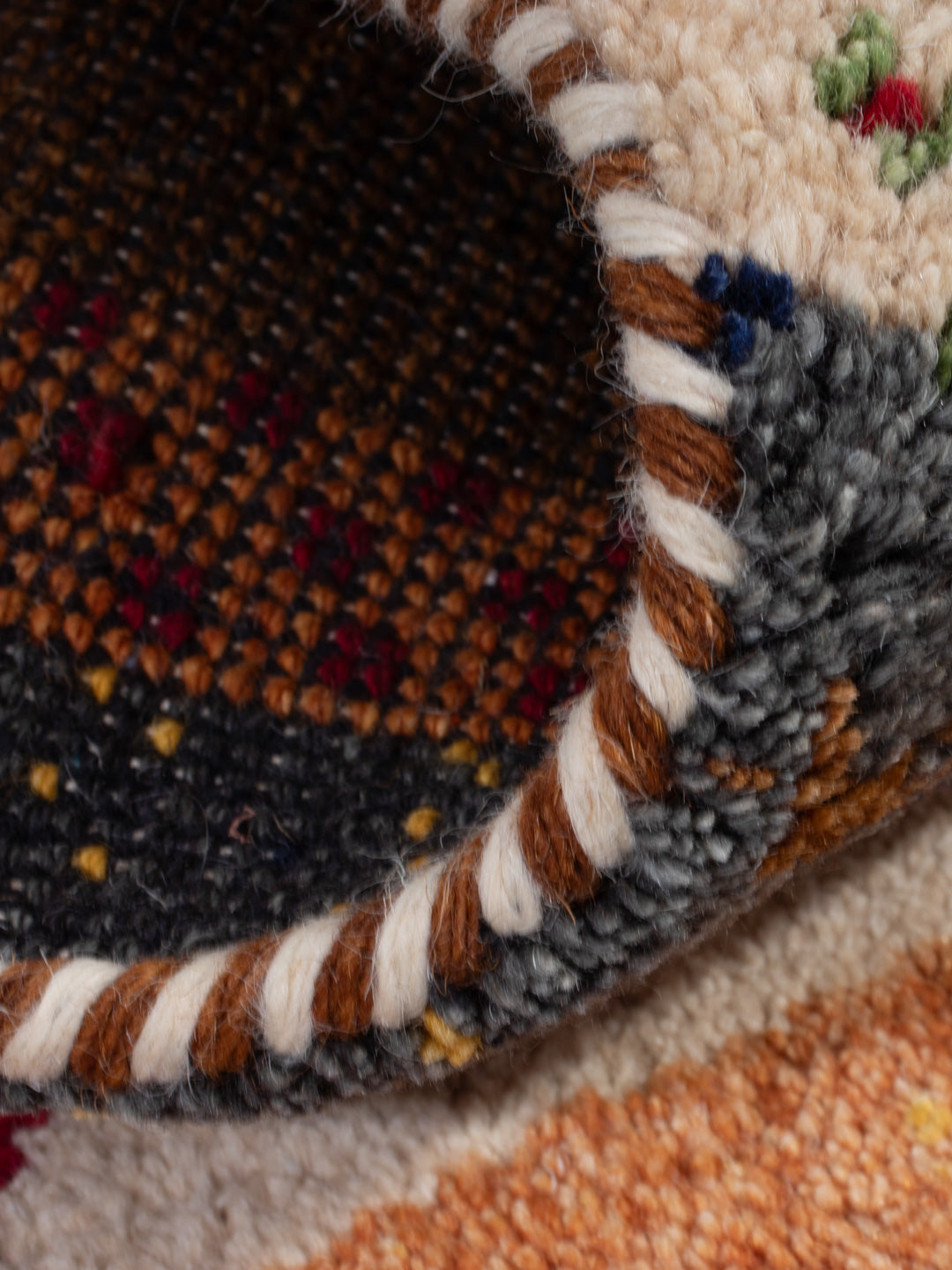 Tapis Gabbeh - Indus - 90 x 60 cm - caramel