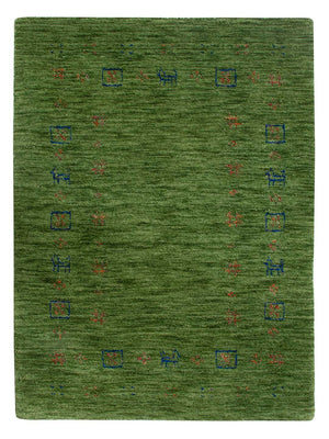 Gabbeh Teppich - Loribaft Softy - 90 x 60 cm - grün