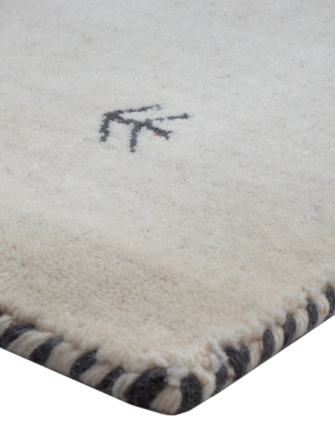 Gabbeh Teppich - Loribaft Softy - 90 x 60 cm - naturweiß