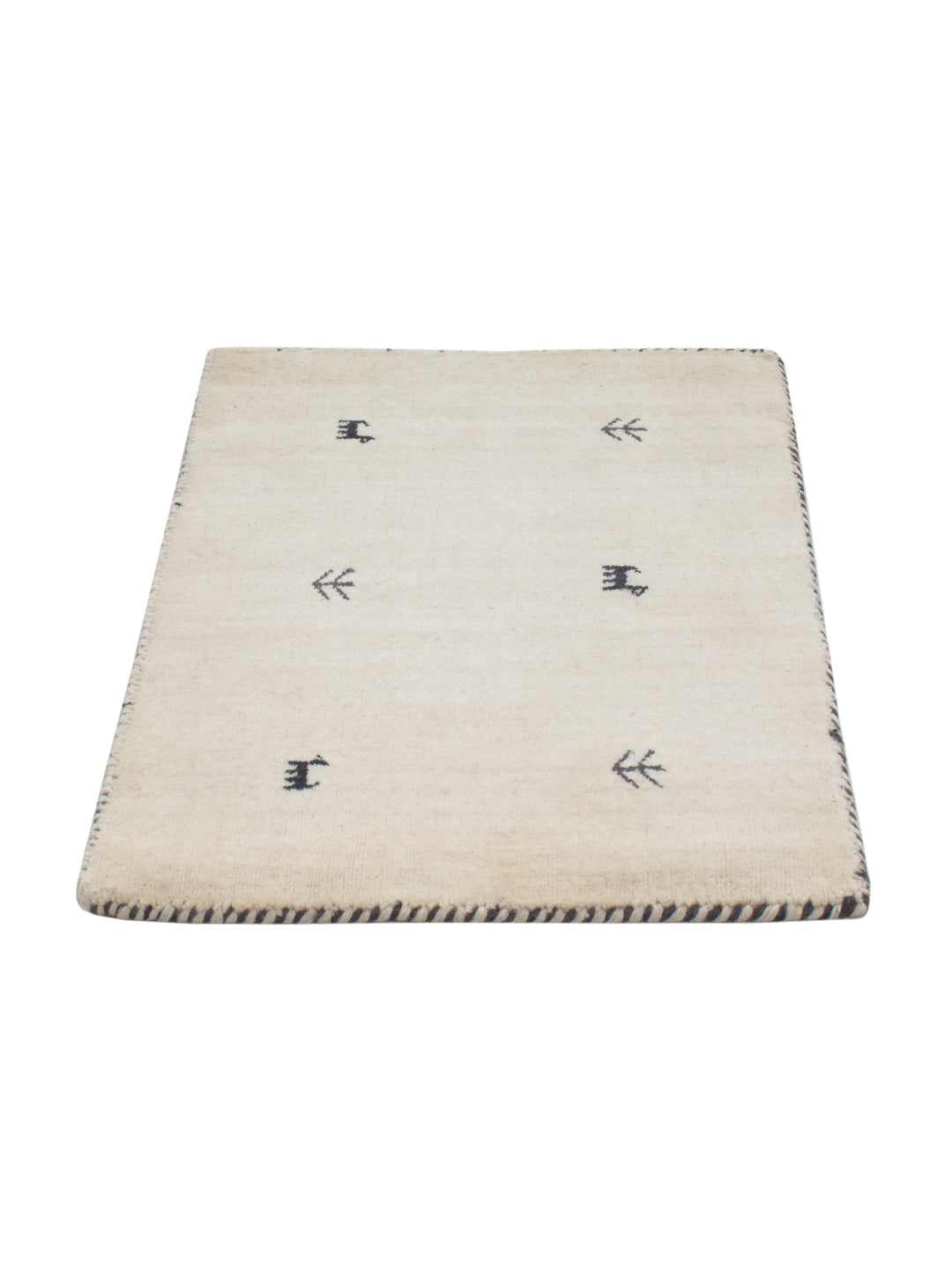 Gabbeh Teppich - Loribaft Softy - 90 x 60 cm - naturweiß