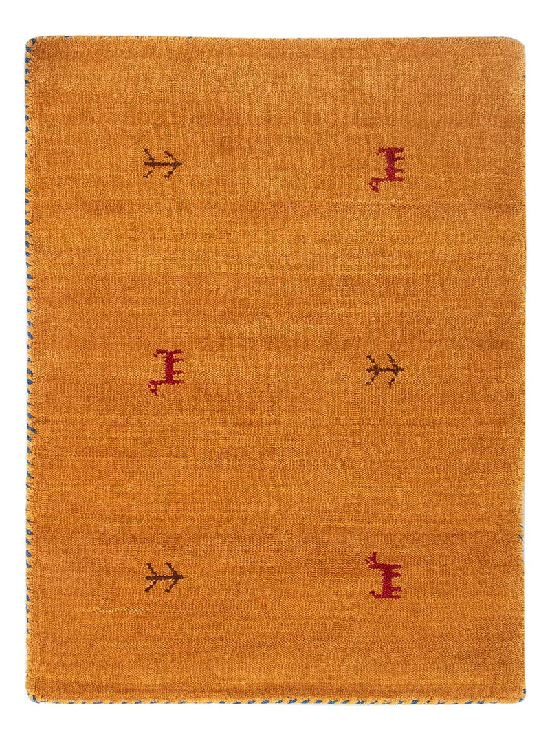 Gabbeh Teppich - Loribaft Softy - 90 x 60 cm - orange