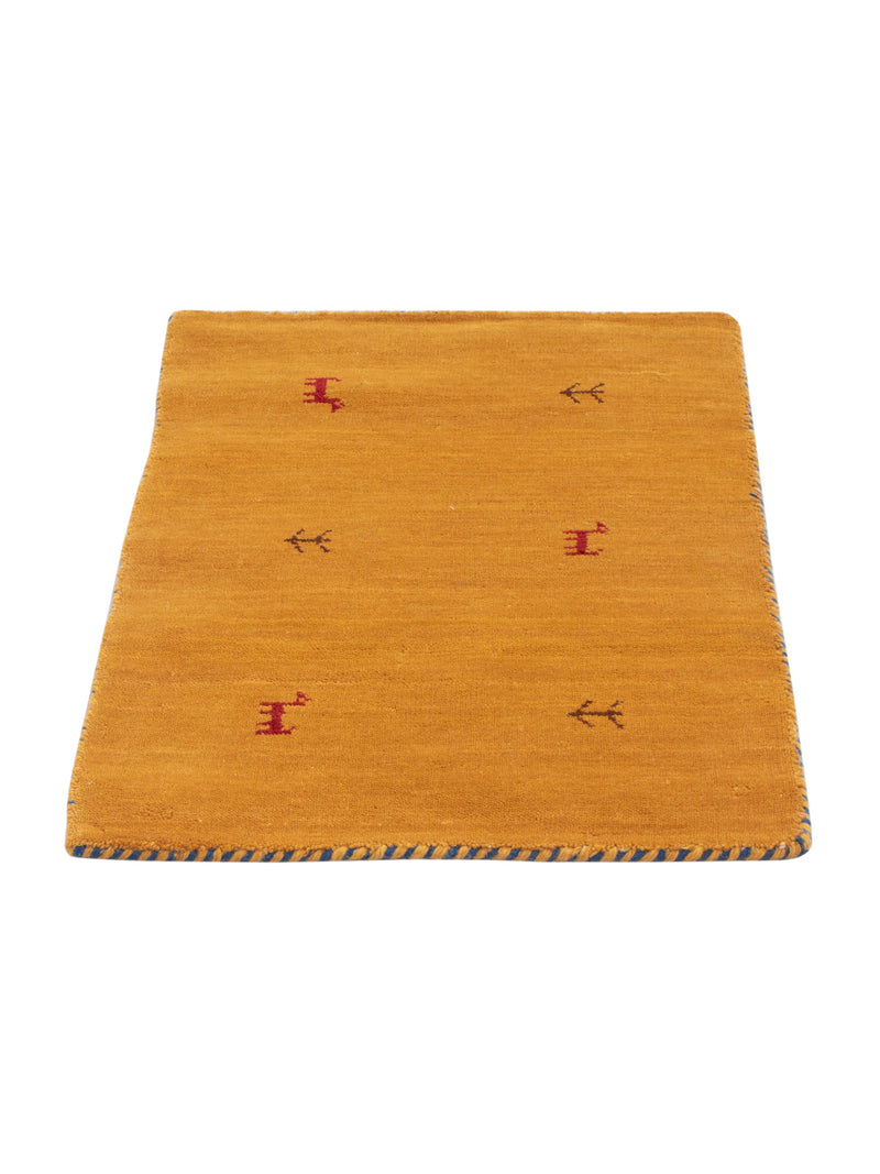 Gabbeh Teppich - Loribaft Softy - 90 x 60 cm - orange