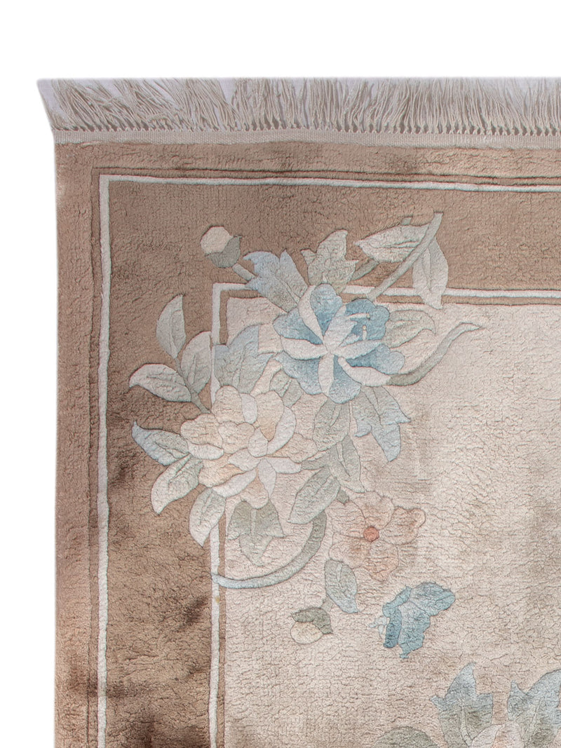 Tapis en soie - Soie chinoise - 90 x 60 cm - caramel