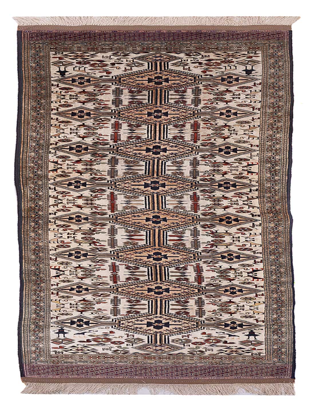 Tapis Kelim - Oriental - 304 x 90 cm - caramel