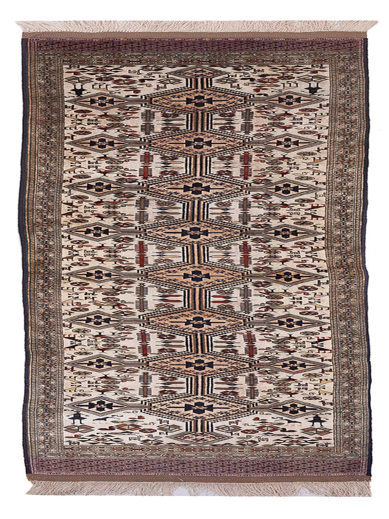 Tapis Kelim - Oriental - 304 x 90 cm - caramel