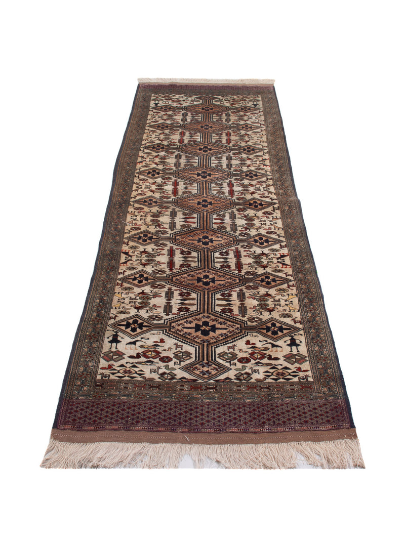 Tapis Kelim - Oriental - 304 x 90 cm - caramel