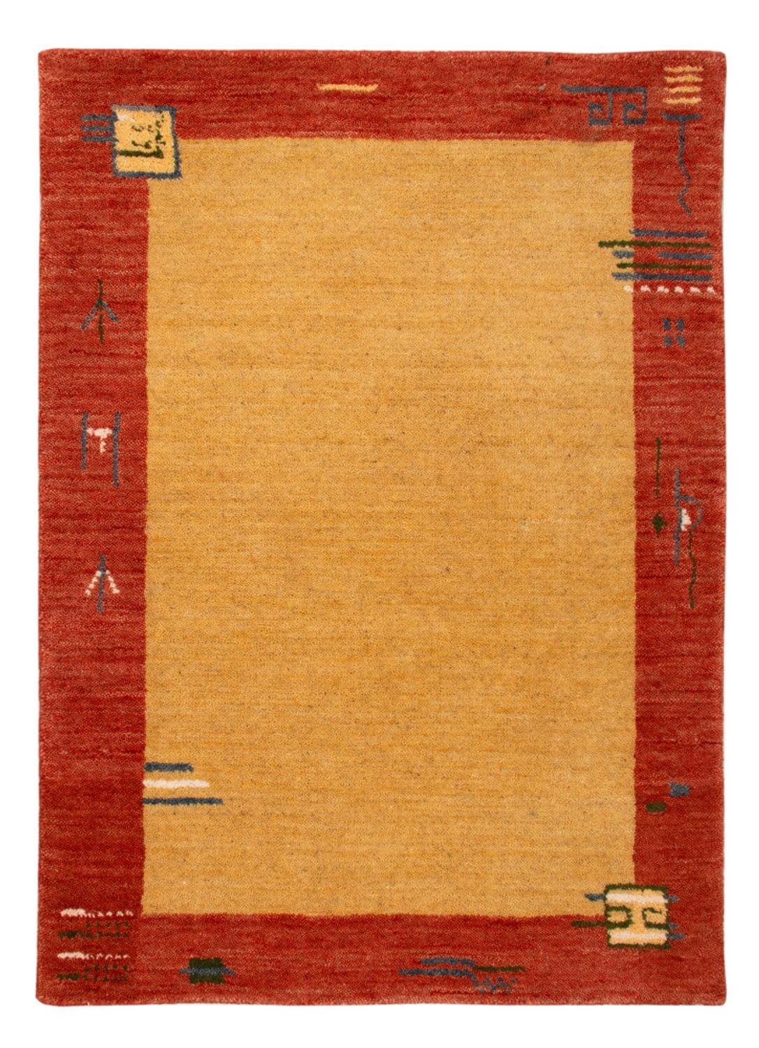 Tapis Gabbeh - Softy - 90 x 60 cm - jaune