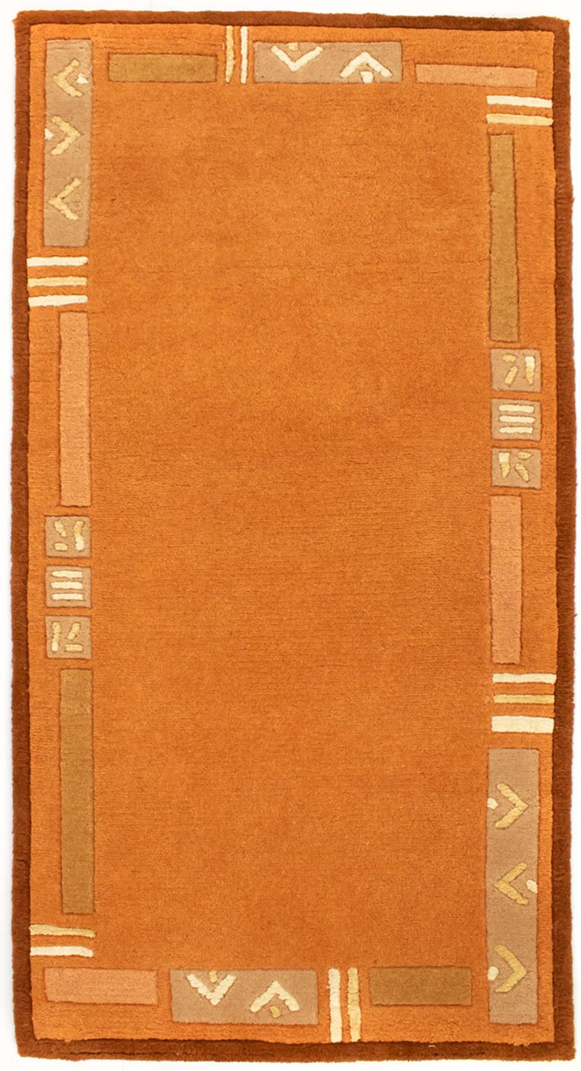 Tapis Népalais - 137 x 73 cm - orange