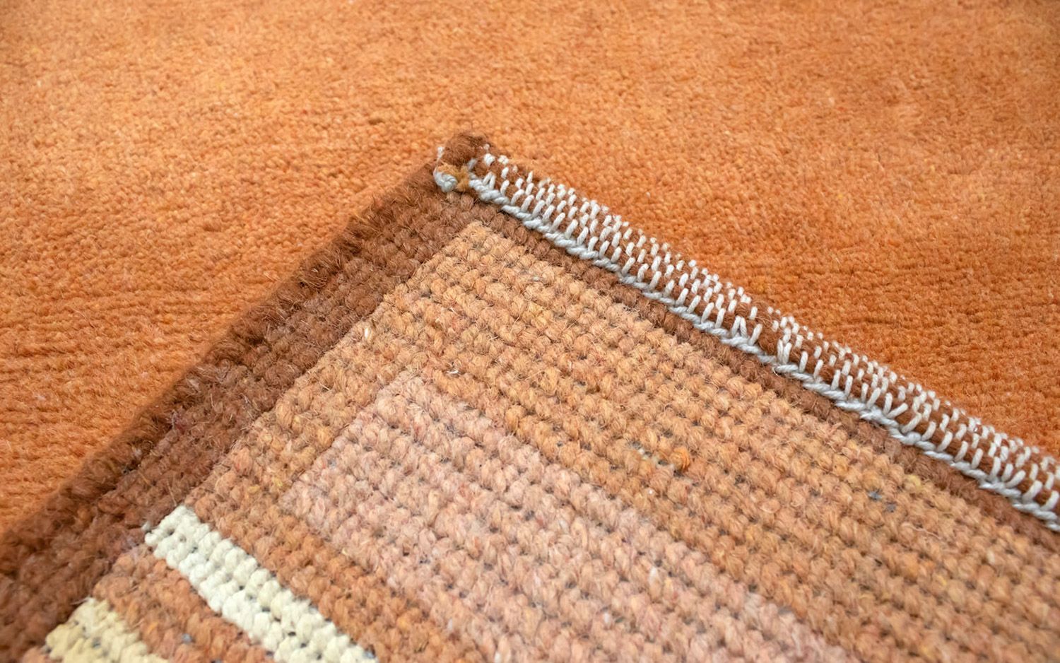 Tapis Népalais - 137 x 73 cm - orange