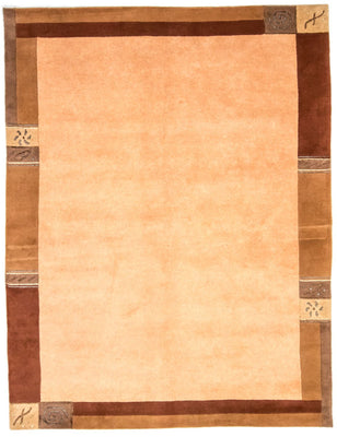 Tapis Népalais - 238 x 173 cm - marron clair