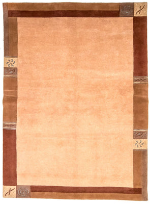 Tapis Népalais - 238 x 172 cm - marron clair
