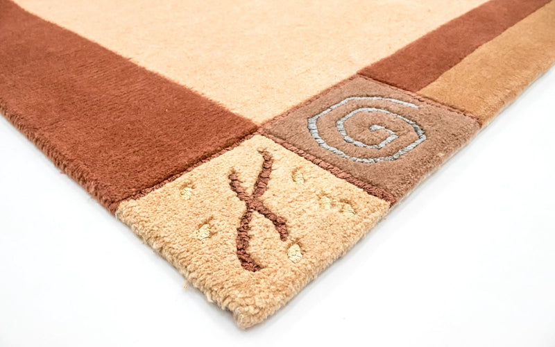 Tapis Népalais - 238 x 172 cm - marron clair