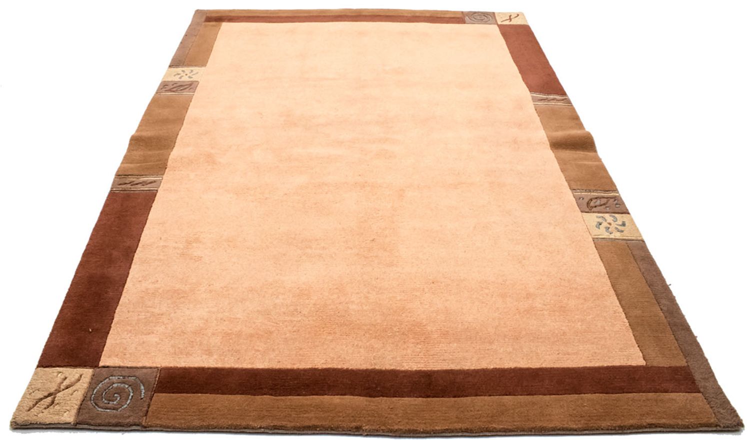 Tapis Népalais - 238 x 172 cm - marron clair