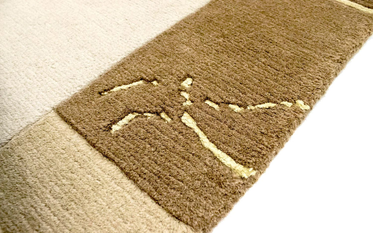 Tapis Népalais - 197 x 143 cm - beige