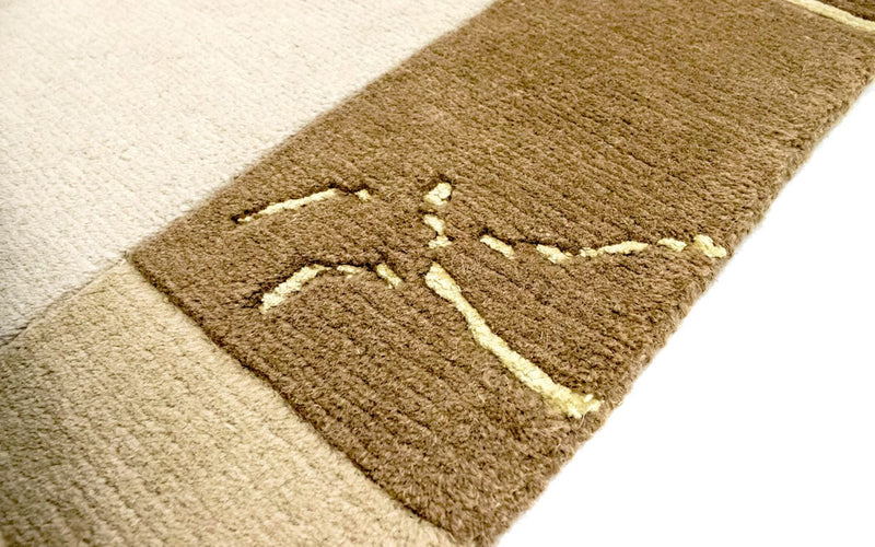 Tapis Népalais - 197 x 143 cm - beige