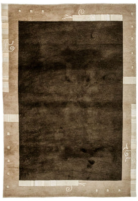 Tapis Népalais - 197 x 143 cm - marron