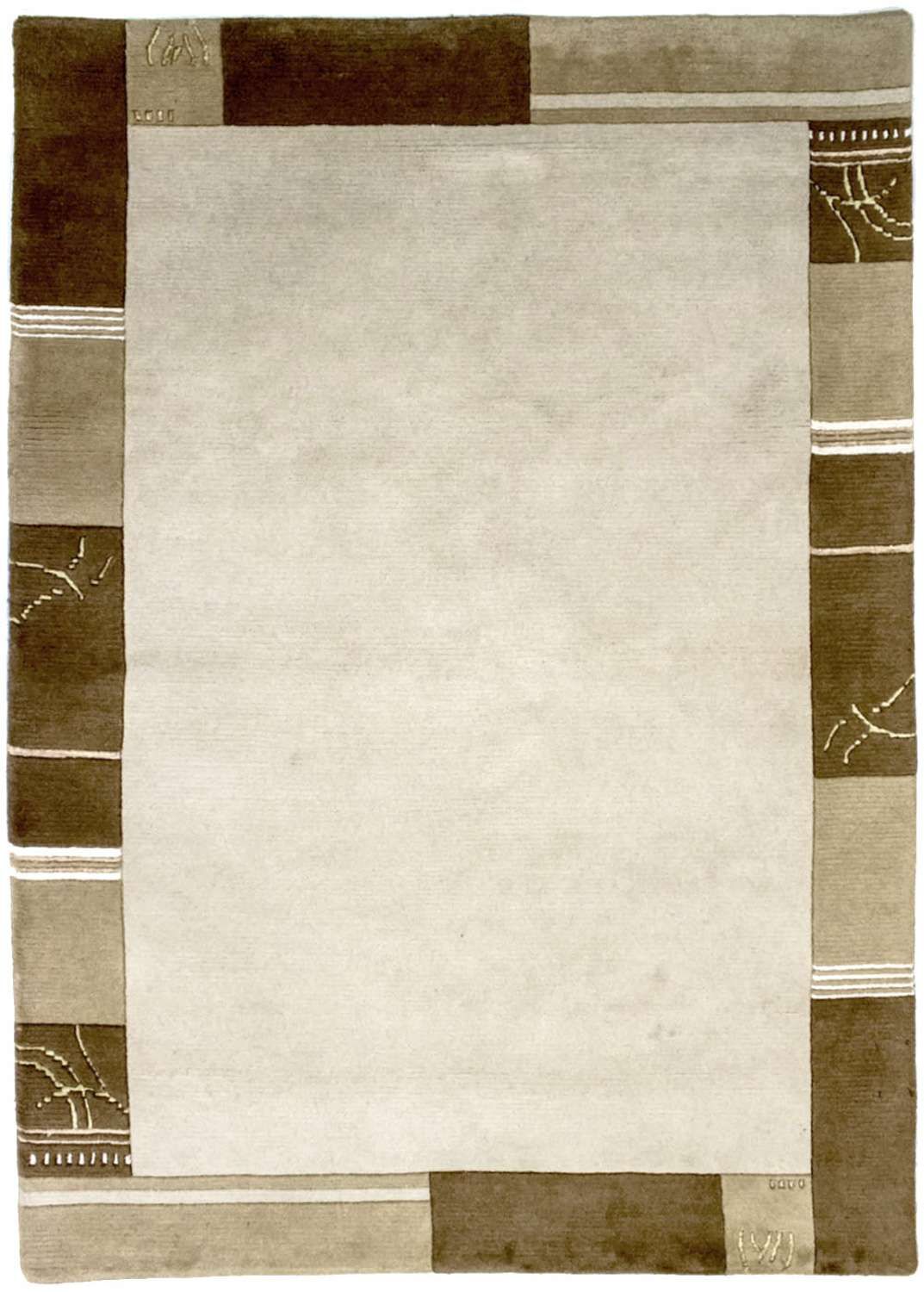Tapis Népalais - 195 x 144 cm - beige
