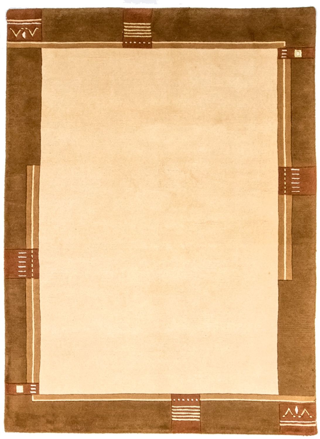 Tapis Népalais - 197 x 144 cm - beige