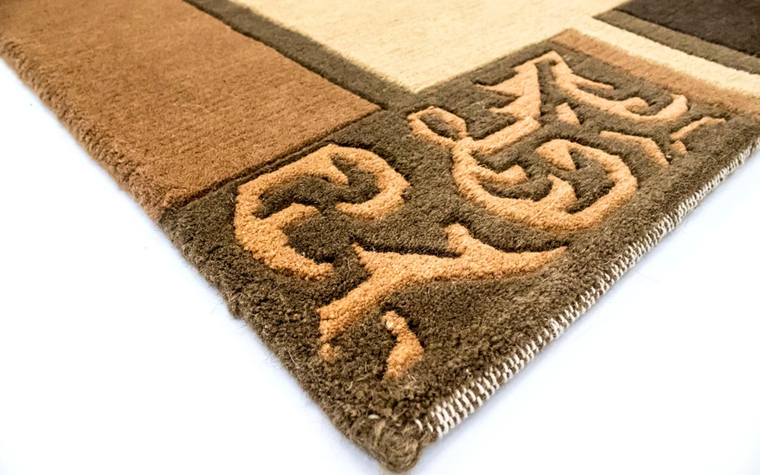 Tapis Népalais - 198 x 144 cm - marron