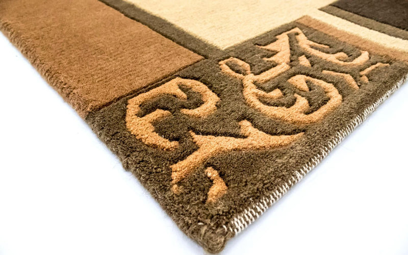 Tapis Népalais - 198 x 144 cm - marron