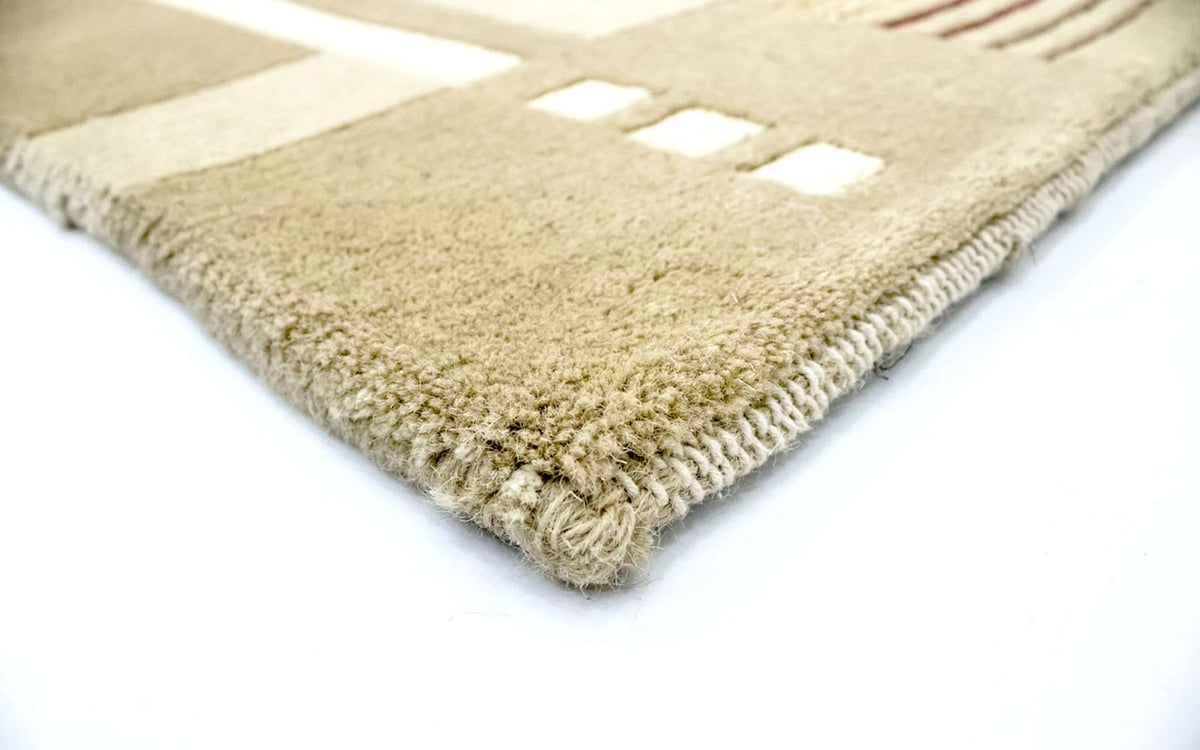 Tapis Népalais - 194 x 143 cm - beige