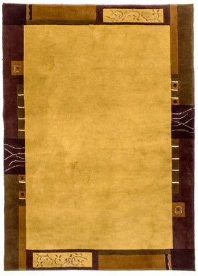Tapis Népalais - 193 x 143 cm - or