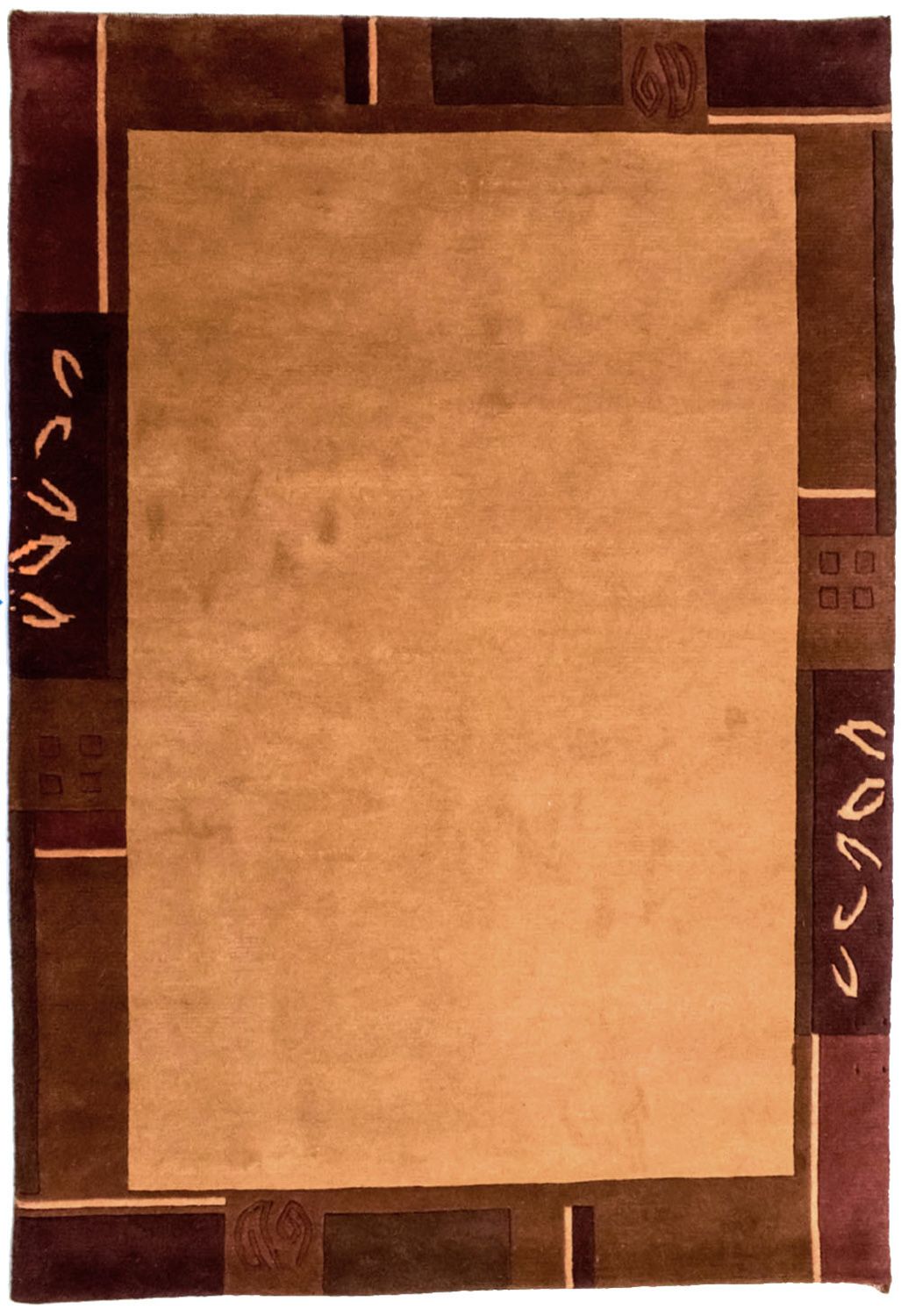 Tapis Népalais - 201 x 146 cm - orange
