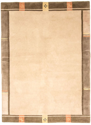 Tapis Népalais - 242 x 175 cm - beige