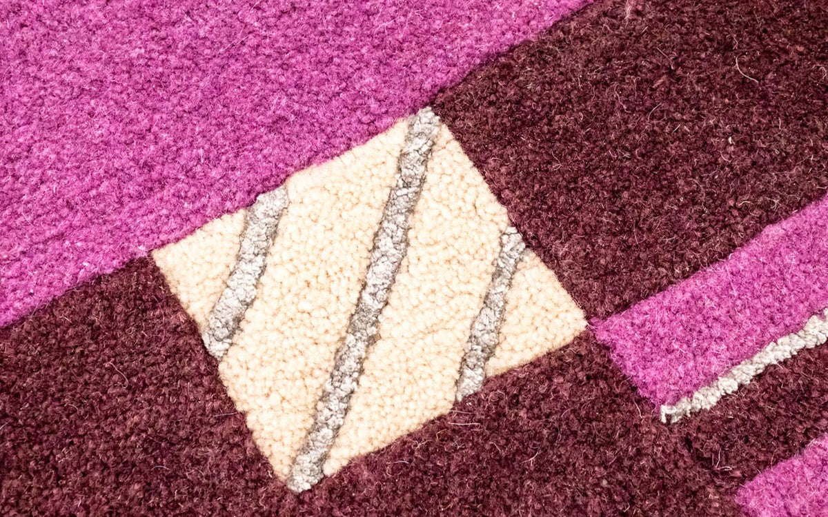 Tapis Népalais - 241 x 172 cm - violet